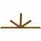 Ekena Millwork Saratoga Rough Sawn Timber Gable Bracket, Western Red Cedar, 84"W x 42"H x 2"D x 4"F, 12/12 Pitch GBW084X42X0204SAR00RWR - alternate 5